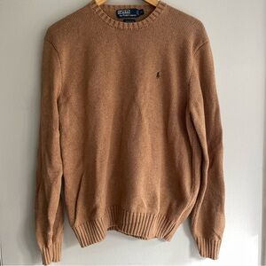 Ralph Lauren Men's Caramel Brown Crewneck Sweater
